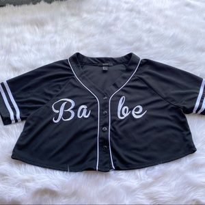 Forever 21 crop jersey size Large